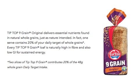 Tip Top Range wholegrain bread